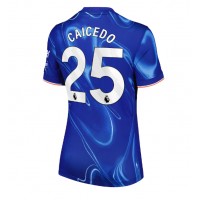 Camiseta Chelsea Moises Caicedo #25 Primera Equipación para mujer 2024-25 manga corta